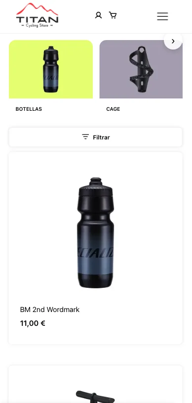 Categoría Padre + Swipe + Botón Filtrar