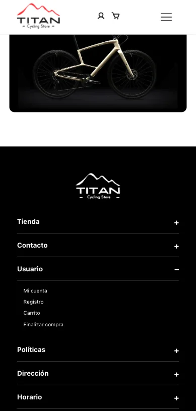 Footer Mobile en Accordion