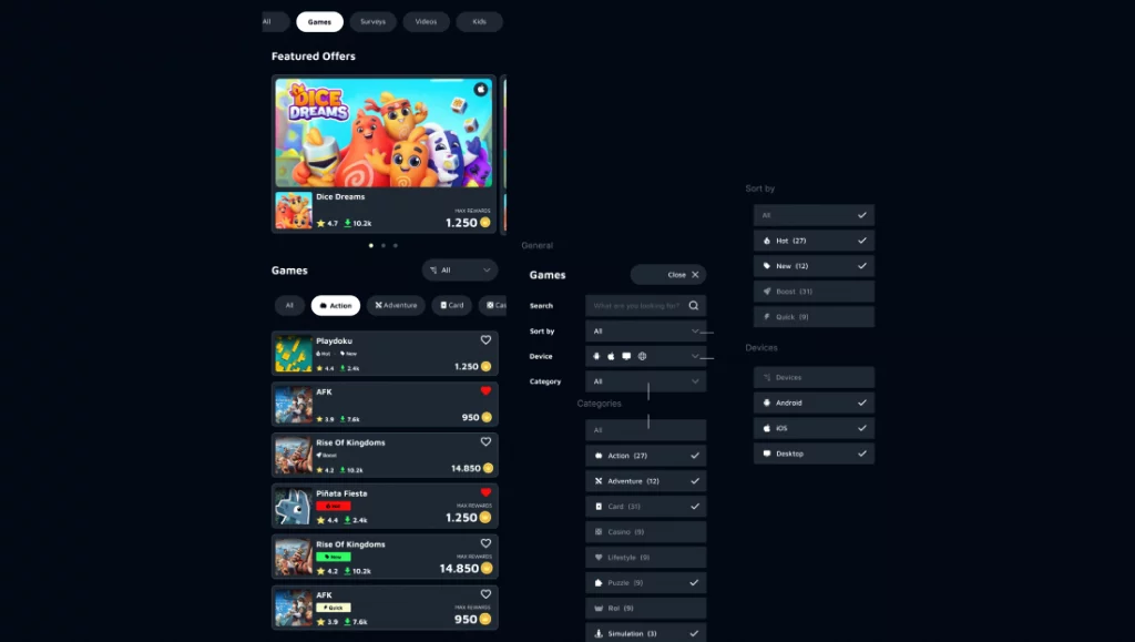 Filtering & Discovery