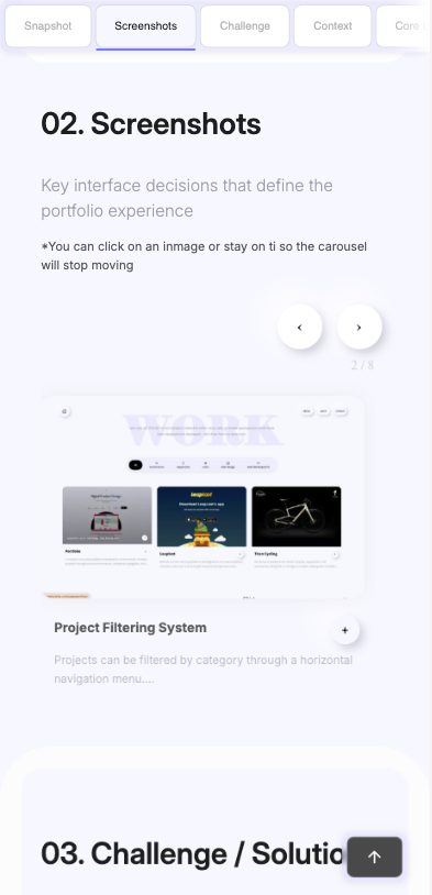 Mobile Section Navigation