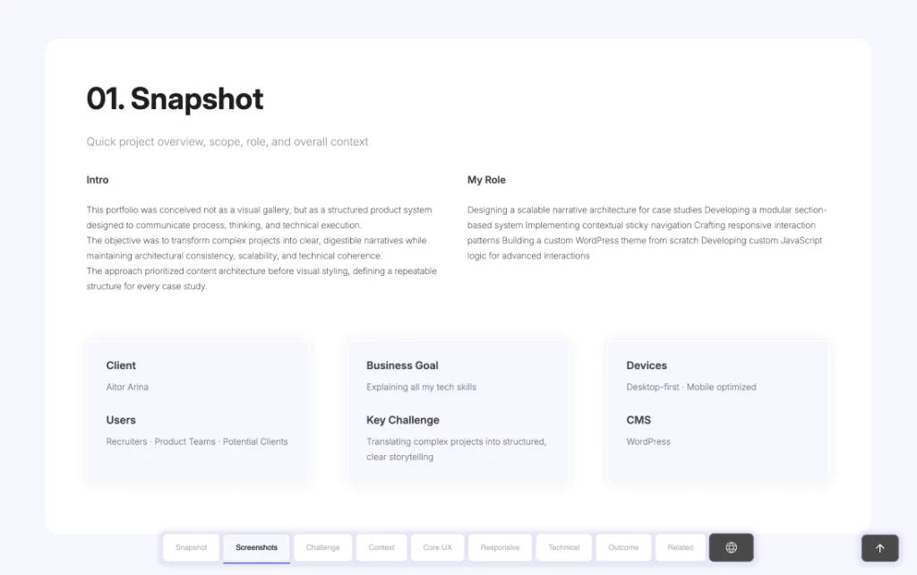 Contextual Case Study Navigation