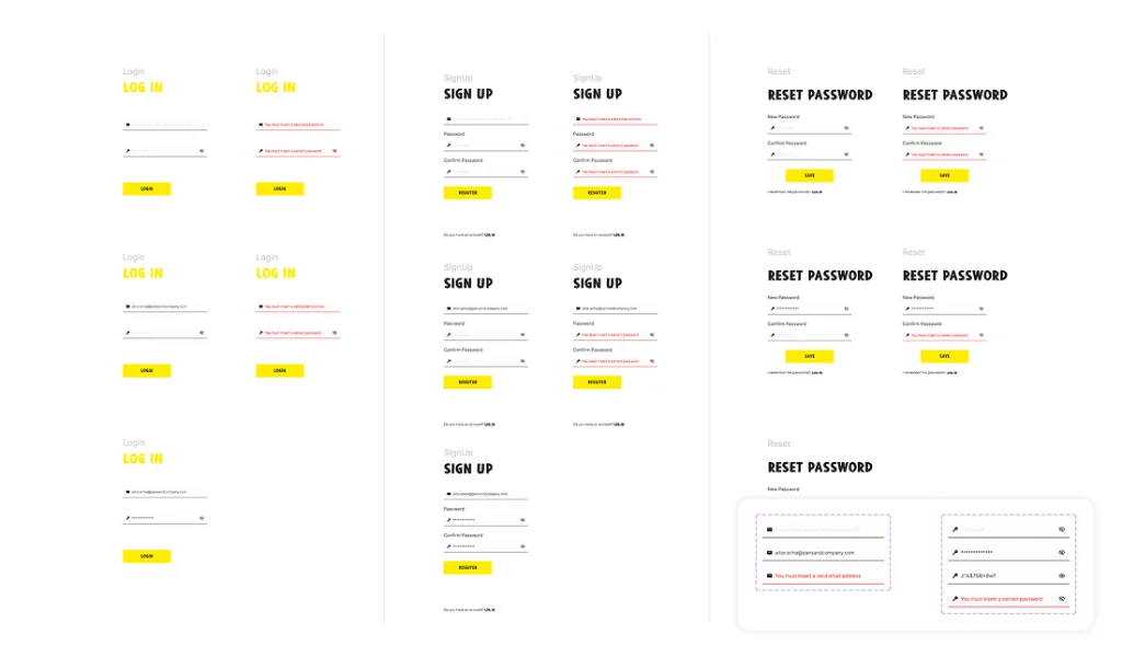 Authentication Flow & Input States